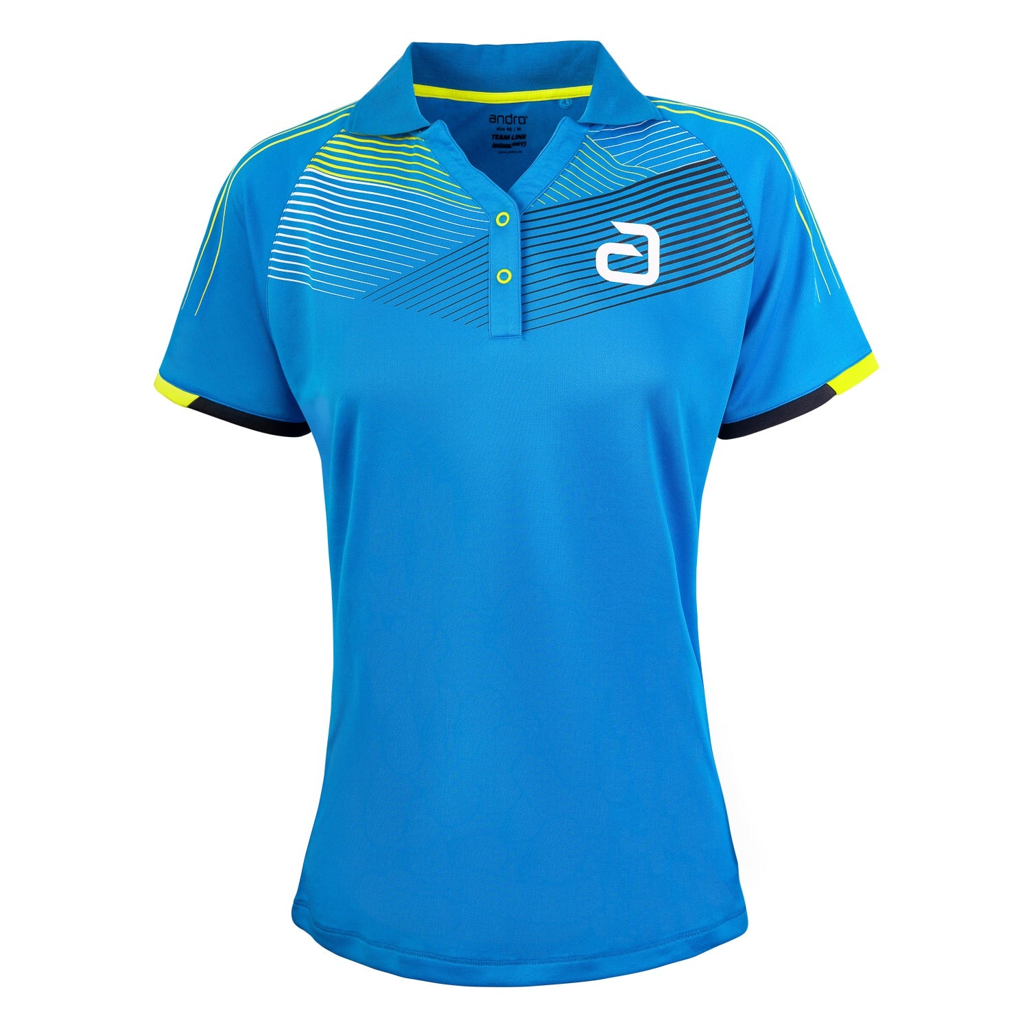 Andro Shirt Avos Women, bleu/jaune