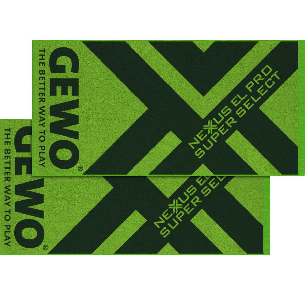 Gewo Set 2x Handdoek Super Select zwart/groen