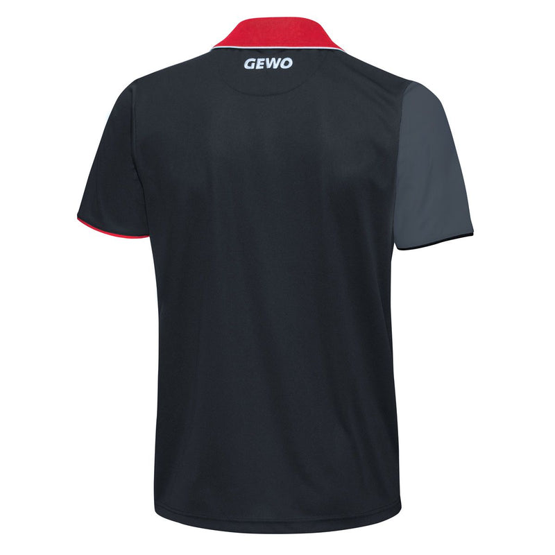 Gewo shirt Toledo Katoen zwart/rood