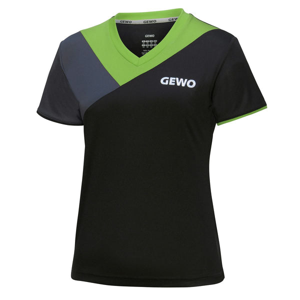 Gewo shirt Toledo Lady zwart/lime