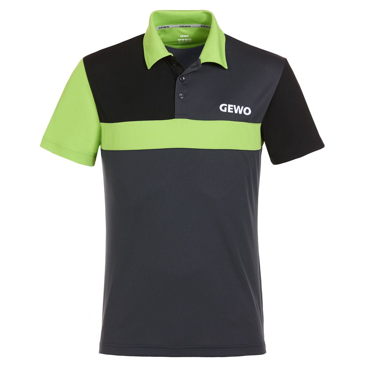 Gewo shirt Ravenna Katoen/Polyester Nine Iron/Lime