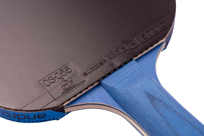 Andro Bat-Set Buzzer Comp 400 R black/blue concave