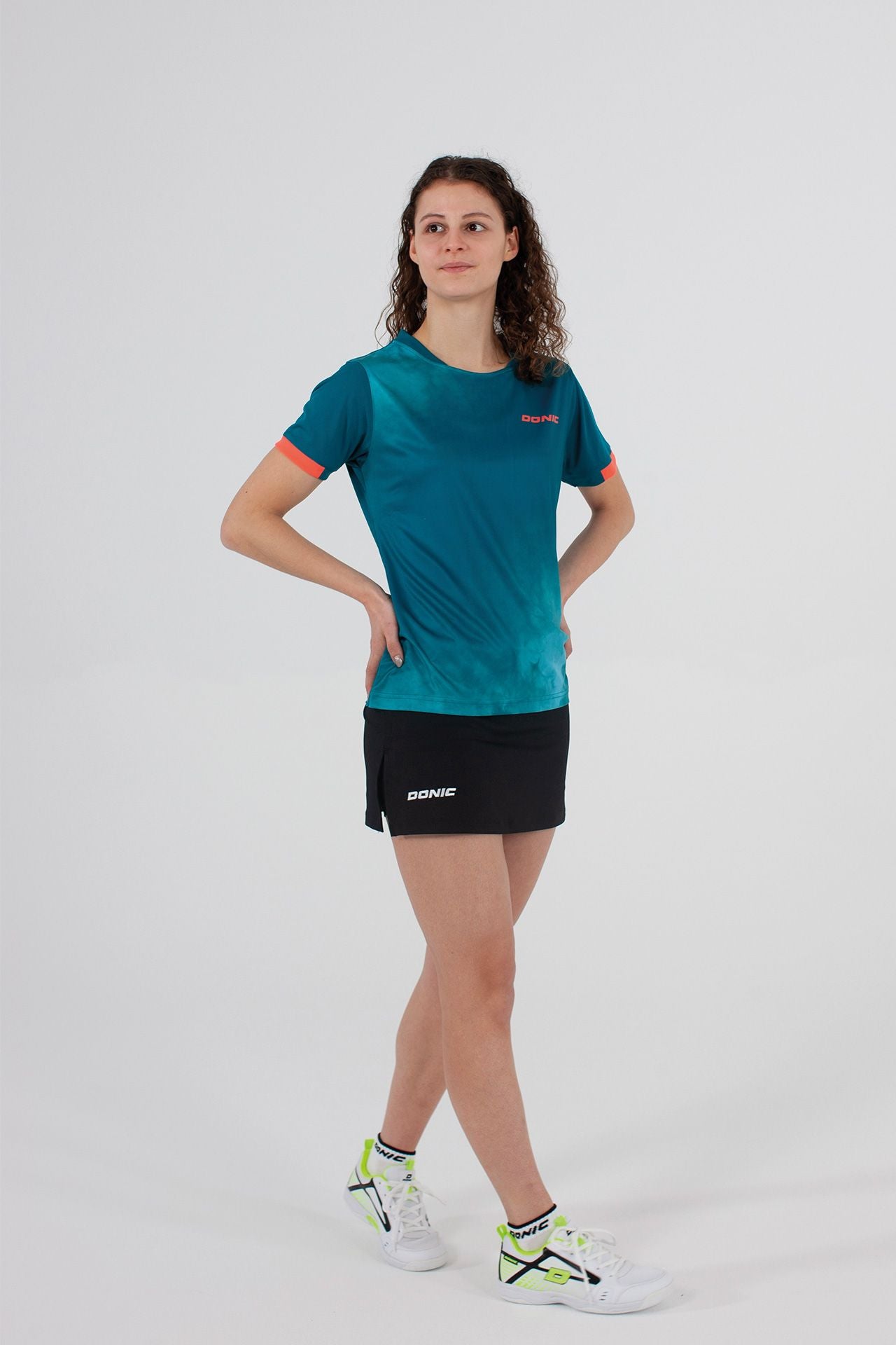 Donic shirt Lyra Lady green/light blue/orange