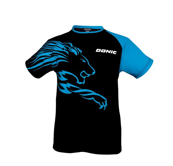 Donic T-Shirt Lion noir/bleu cyan